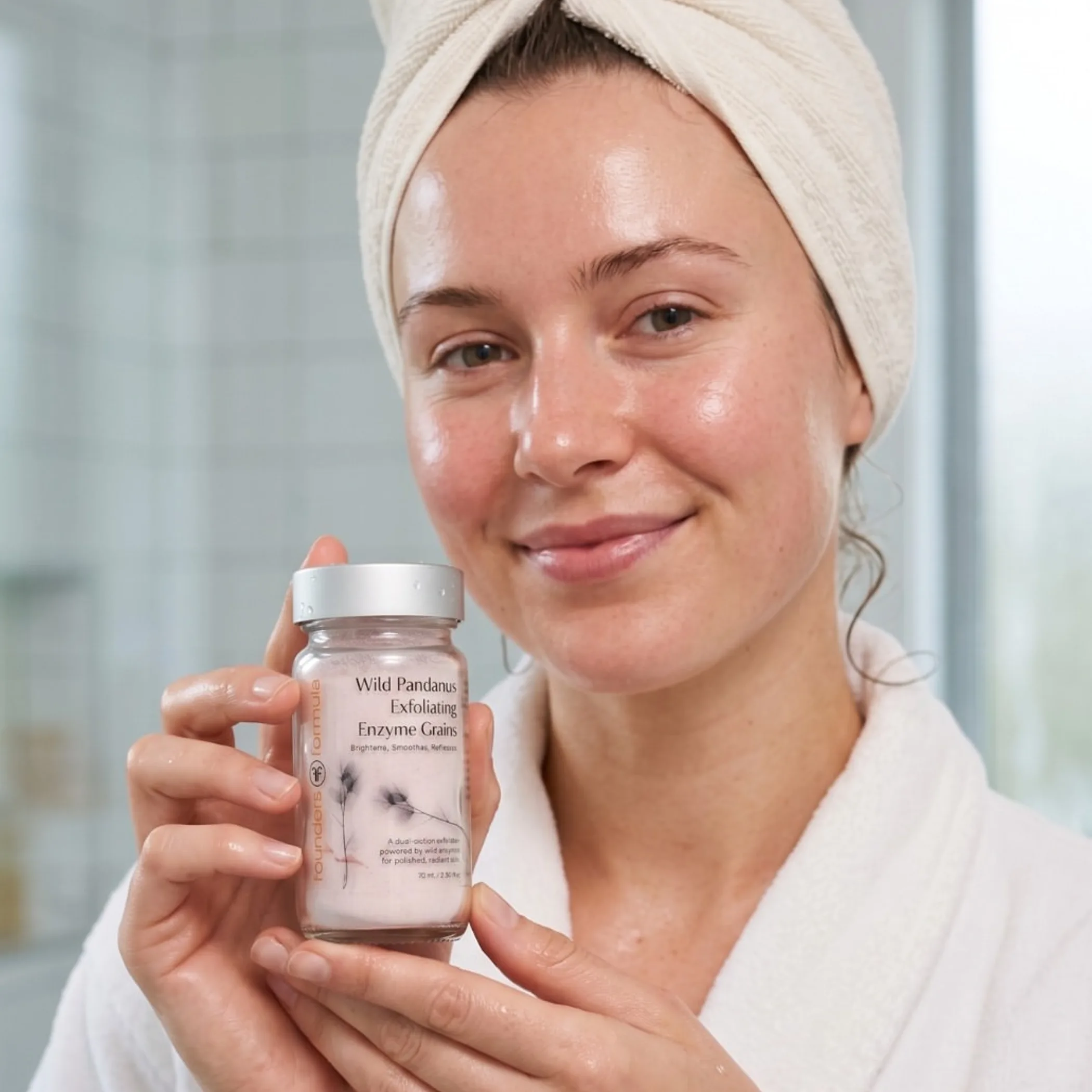 skincare product bottle on white background